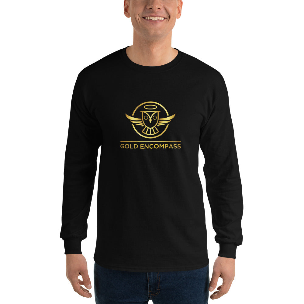 Gold Large Owl Logo Long Sleeve Print