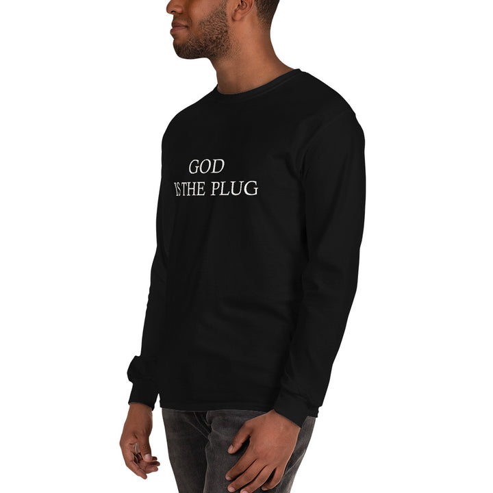 God Is The Plug Long Sleeve Print