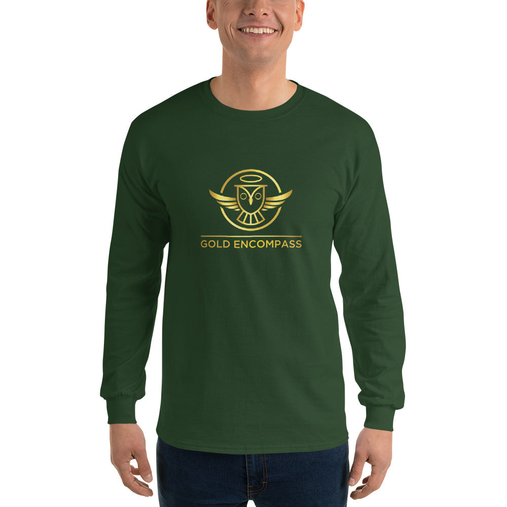 Gold Large Owl Logo Long Sleeve Print