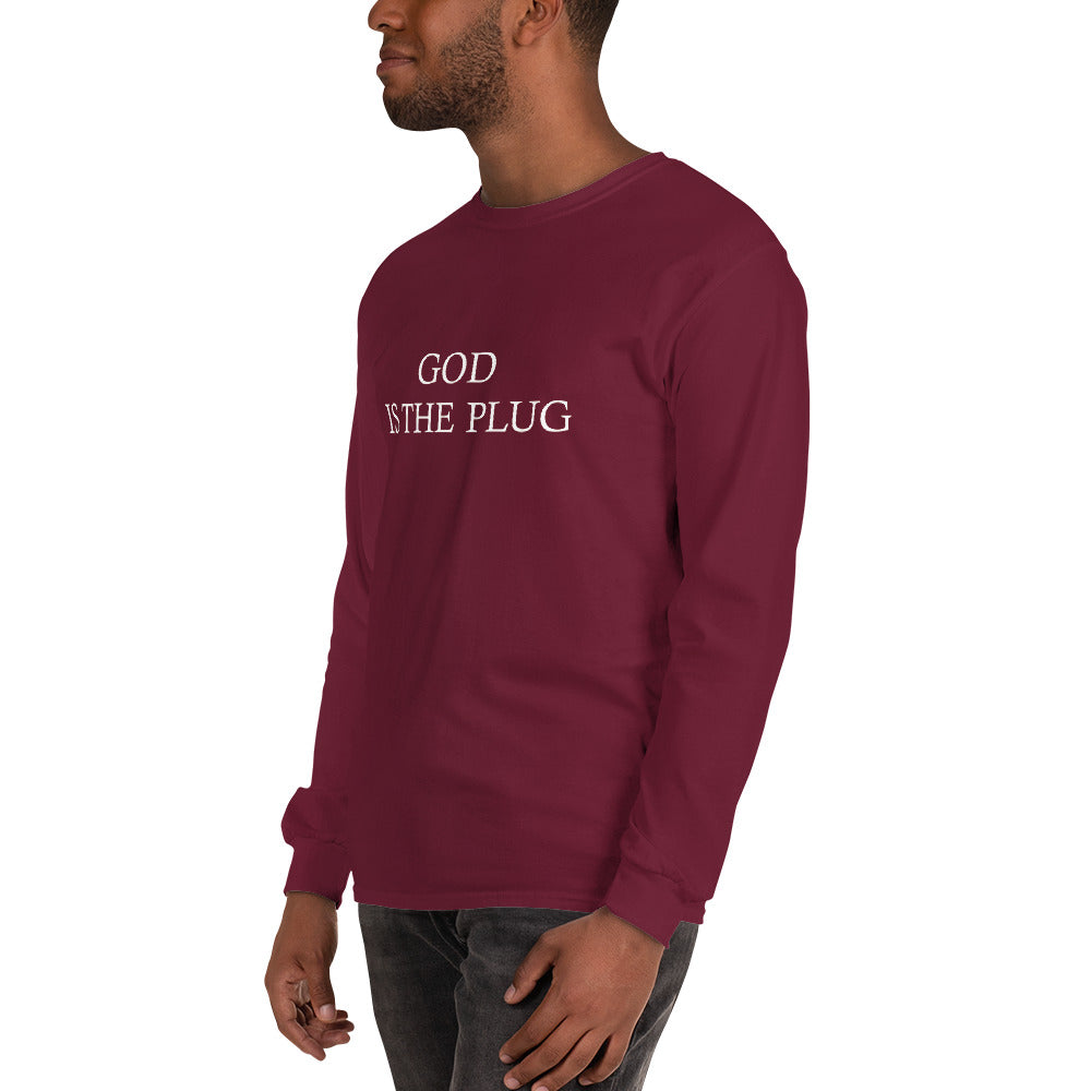 God Is The Plug Long Sleeve Print