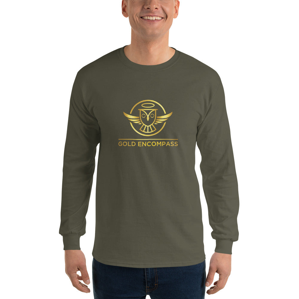 Gold Large Owl Logo Long Sleeve Print