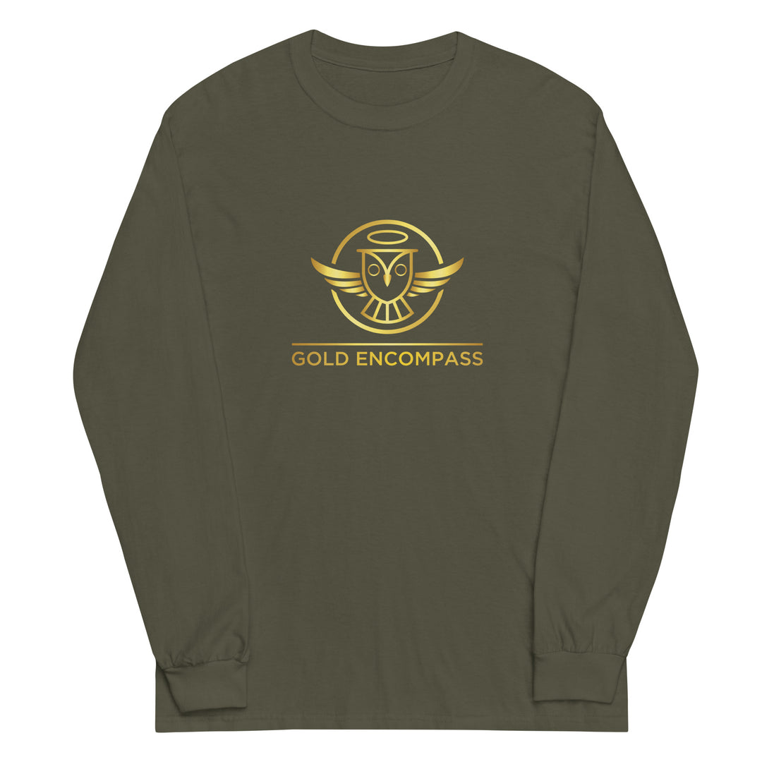 Gold Large Owl Logo Long Sleeve Print