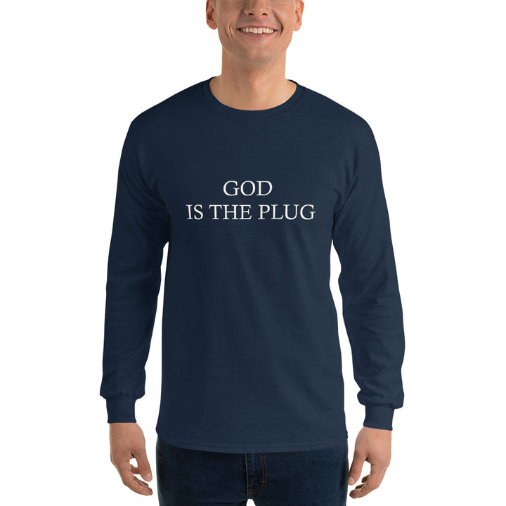 God Is The Plug Long Sleeve Print