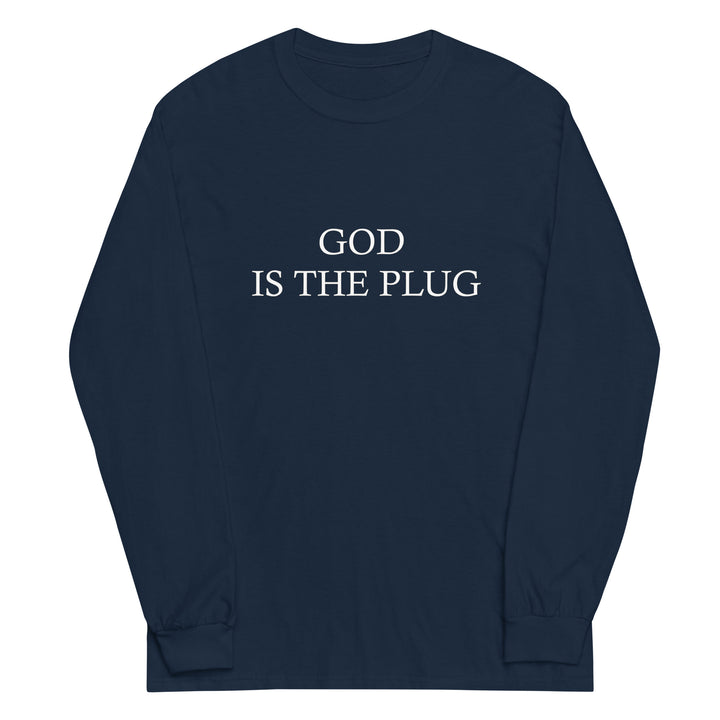 God Is The Plug Long Sleeve Print