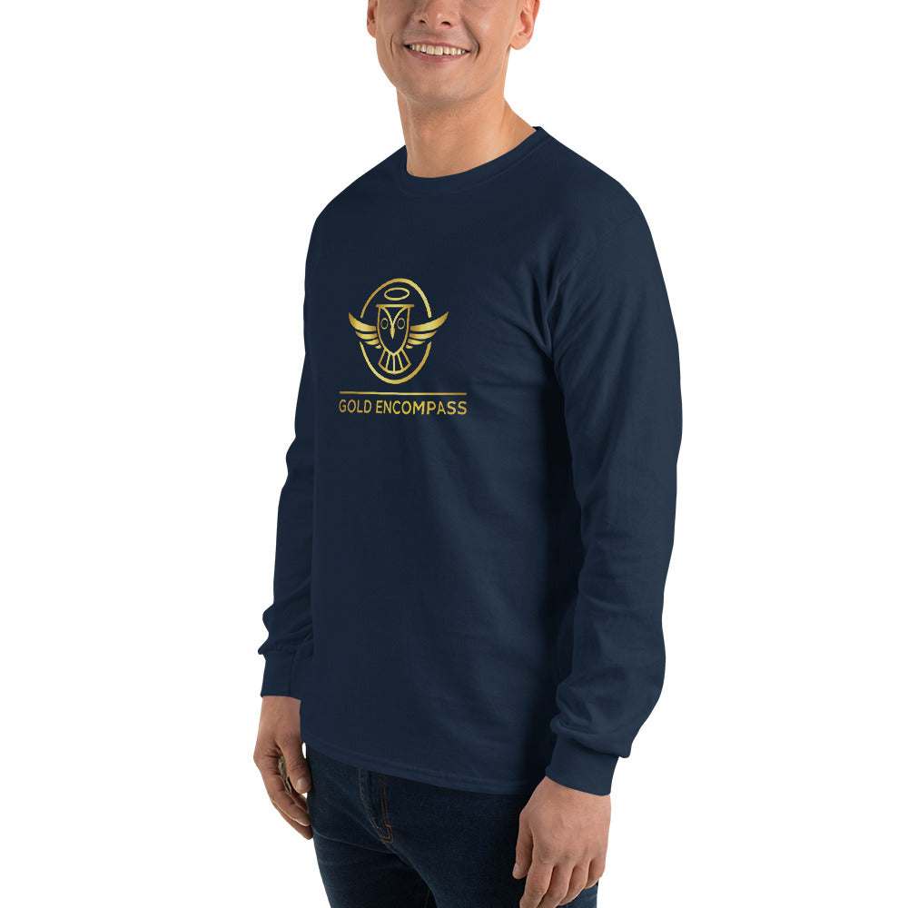 Gold Large Owl Logo Long Sleeve Print