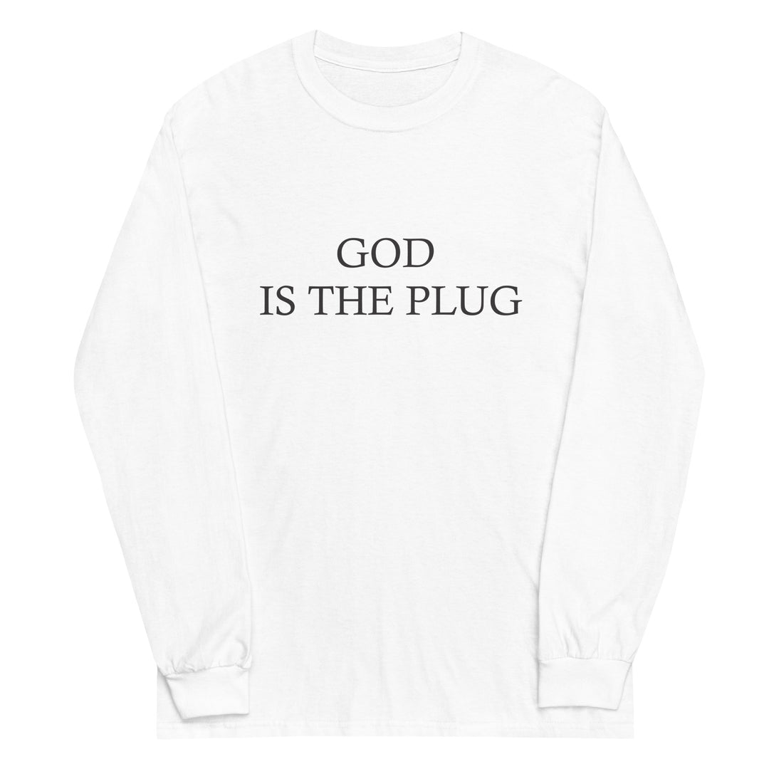 God Is The Plug Long Sleeve Print