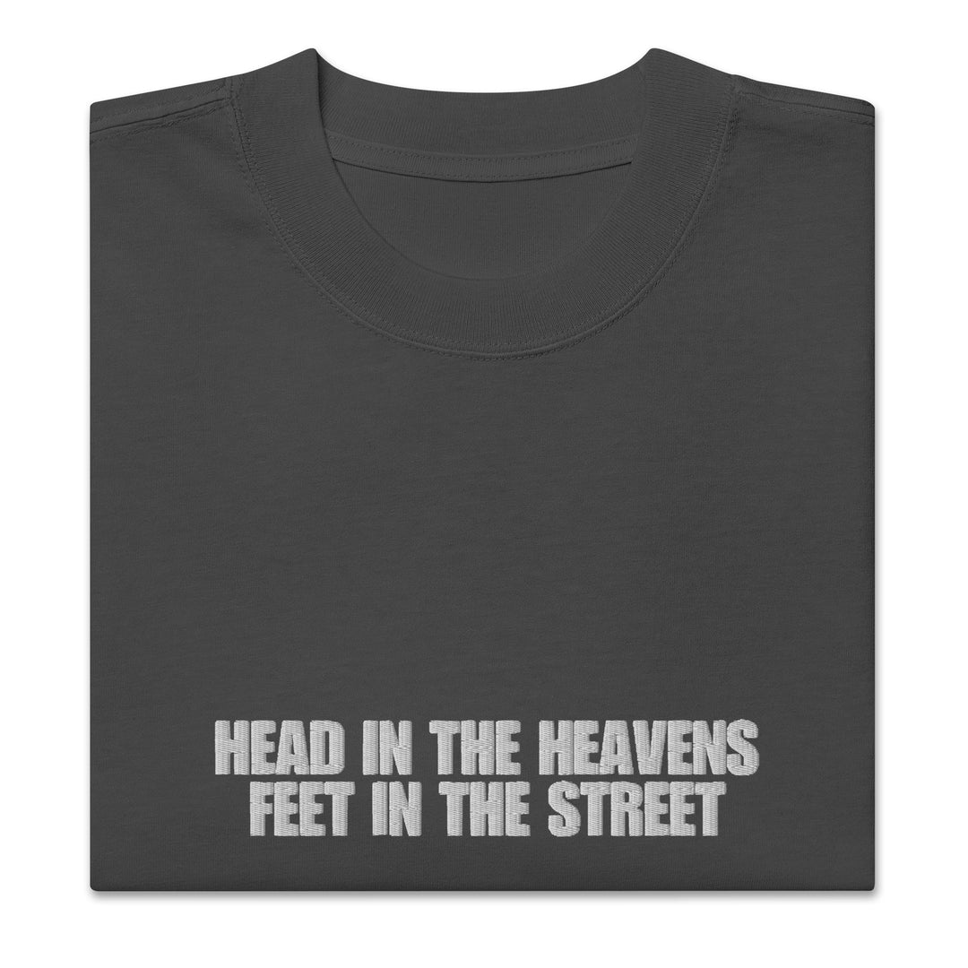 Heads in the Heaven Oversized T-Shirt Embroidery