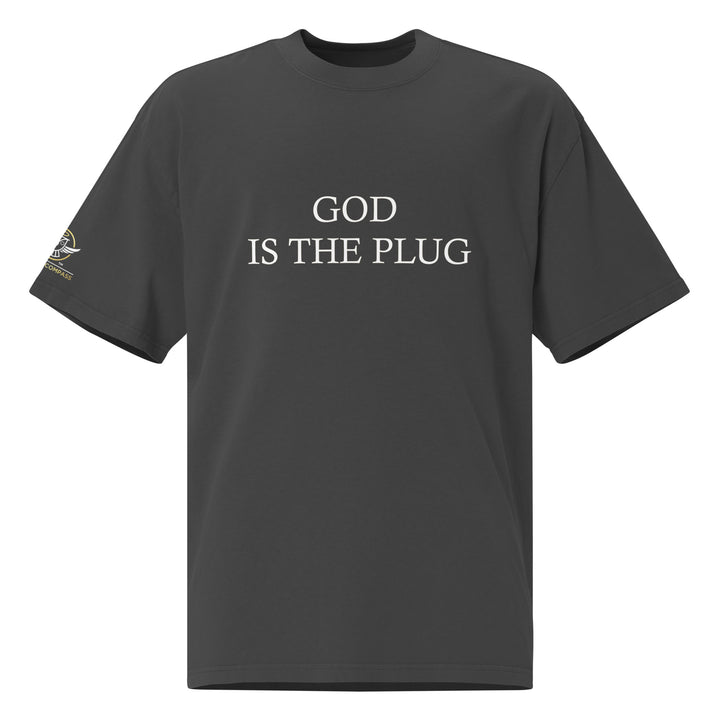 God Is The Plug Oversized T-Shirt Print