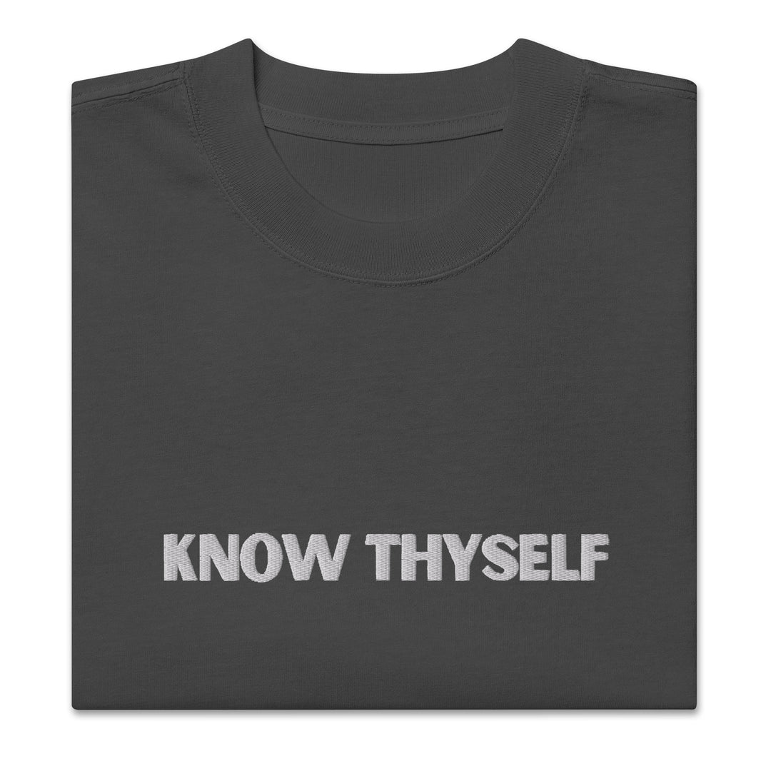 Know Thyself Oversized T-Shirt Embroidery