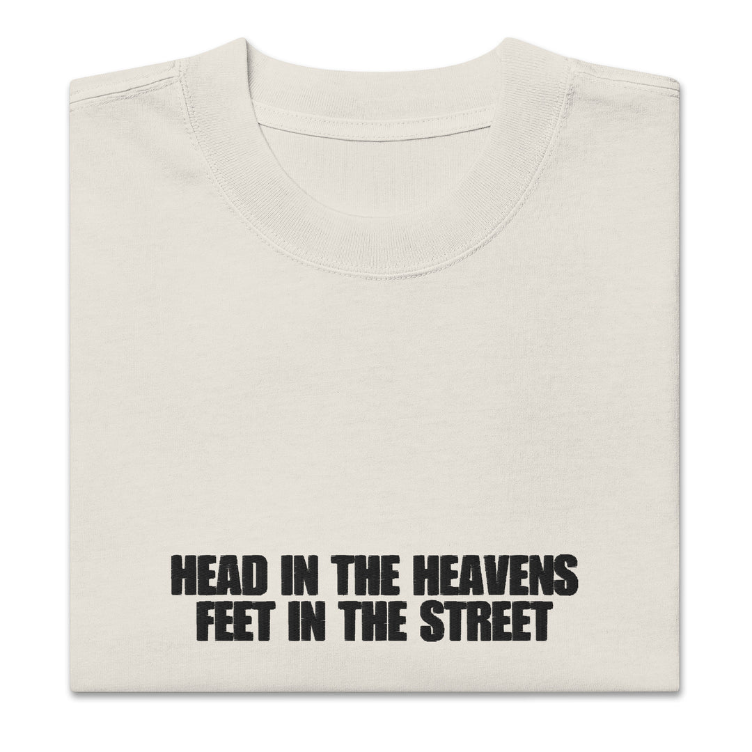 Heads in the Heaven Oversized T-Shirt Embroidery