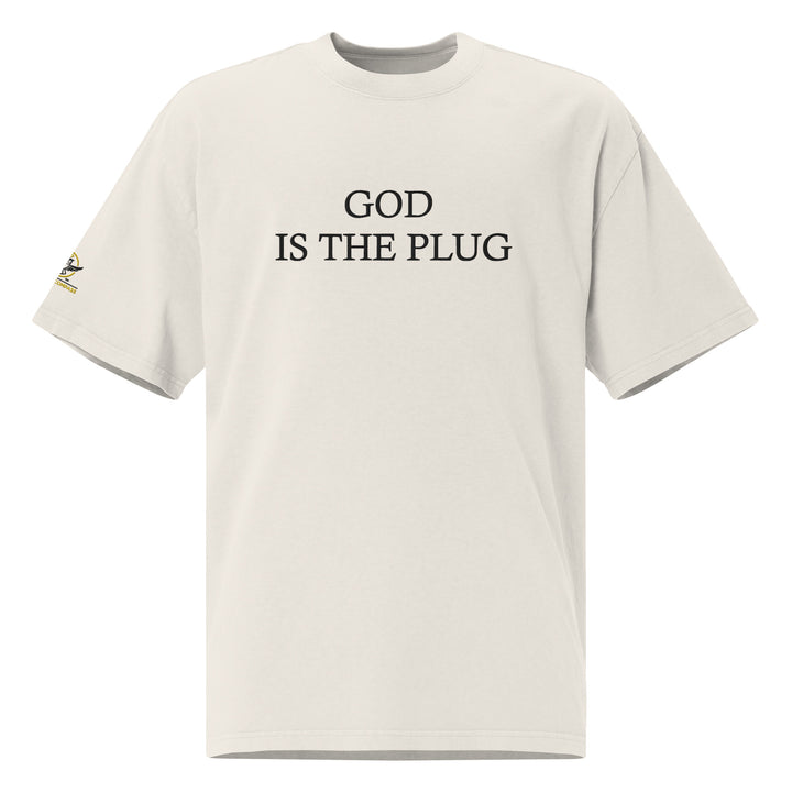 God Is The Plug Oversized T-Shirt Embroidery