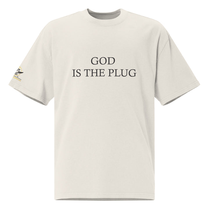 God Is The Plug Oversized T-Shirt Print