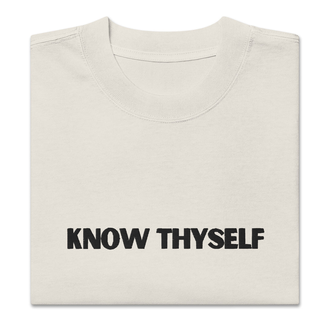 Know Thyself Oversized T-Shirt Embroidery