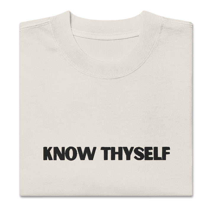 Know Thyself Oversized T-Shirt Embroidery