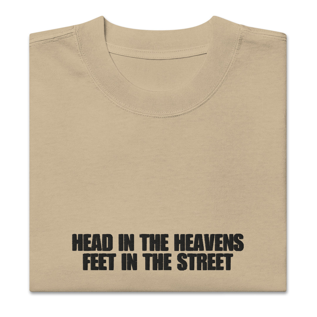 Heads in the Heaven Oversized T-Shirt Embroidery