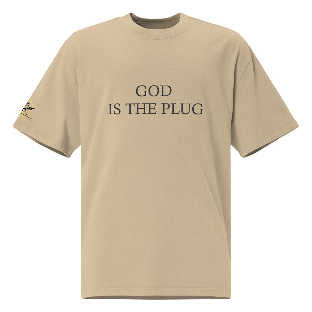 God Is The Plug Oversized T-Shirt Print