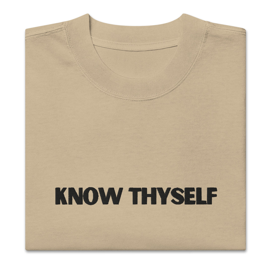 Know Thyself Oversized T-Shirt Embroidery