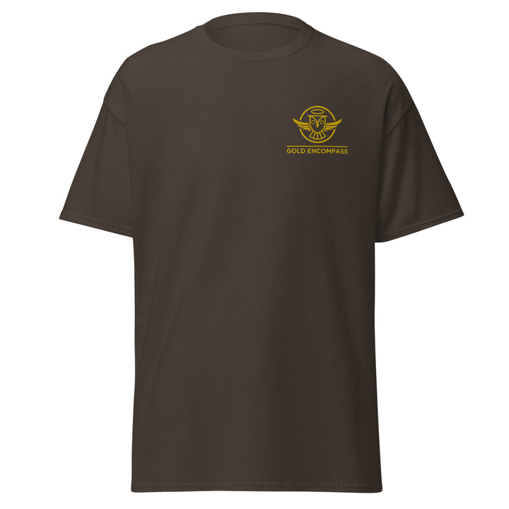 Gold Small Owl Logo T-Shirt Embroidery