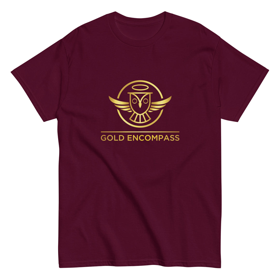 Gold Large Owl Logo T-Shirt Print