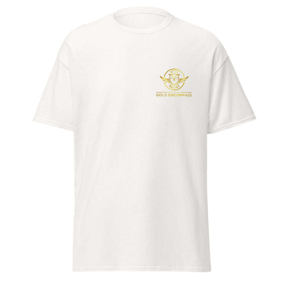 Gold Small Owl Logo T-Shirt Print