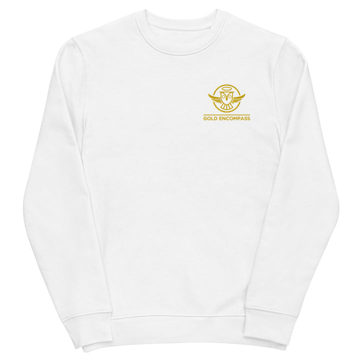 Small Owl Embroidery Gold Crew Neck